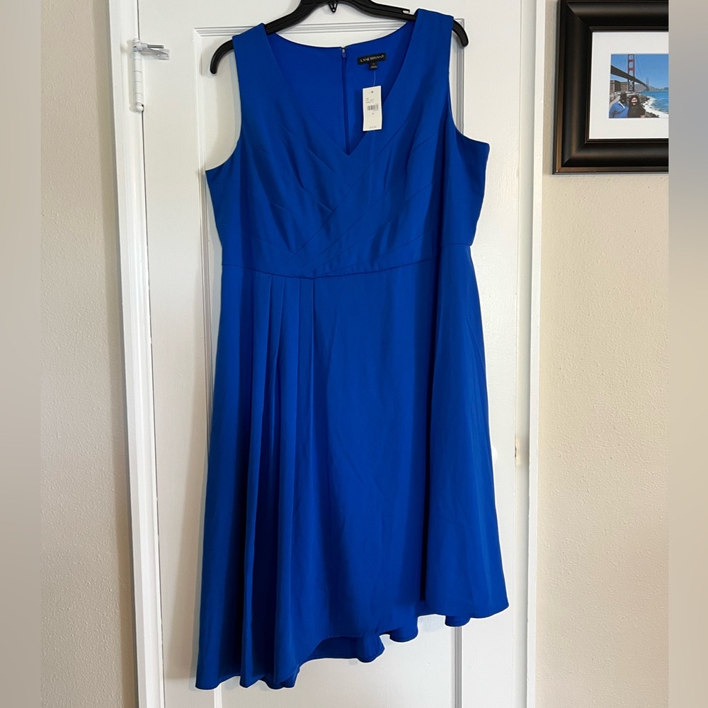 Lane Bryant Sapphire Blue Asymmetrical Dress